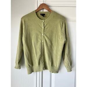 Vintage Womens Light Green Preppy Granny Button Down Cardigan | XL (Runs Small)